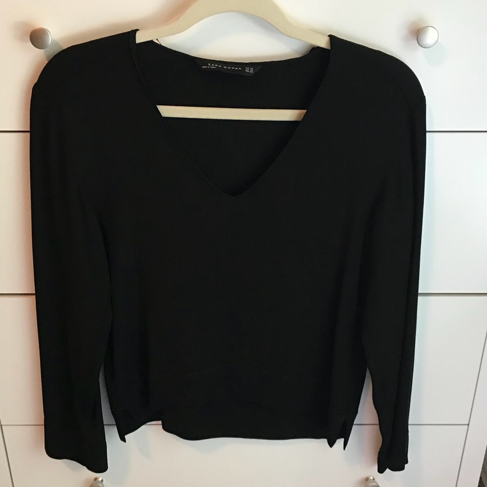 Zara Black Long Sleeve Blouse - Size XS - EUC!!